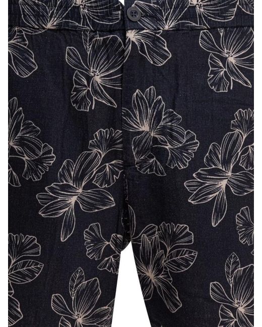 Vince Blue Floral Linen Chino Shorts for men