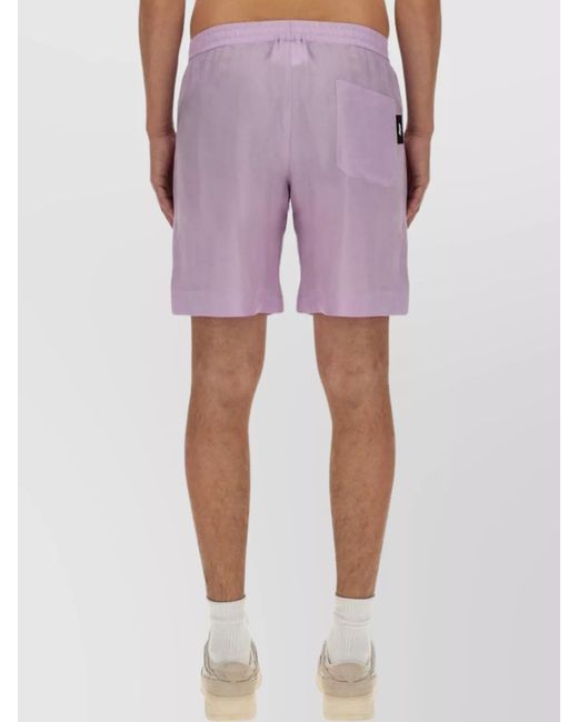 MSGM Purple Regular-Fit Deck Shorts for men