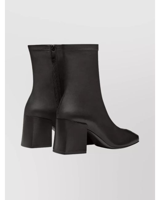 Courreges Black Leather Ankle Boots