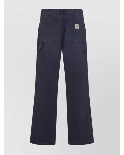 Carhartt Blue Organic Cotton Relaxed-Fit Wide-Leg Trousers for men
