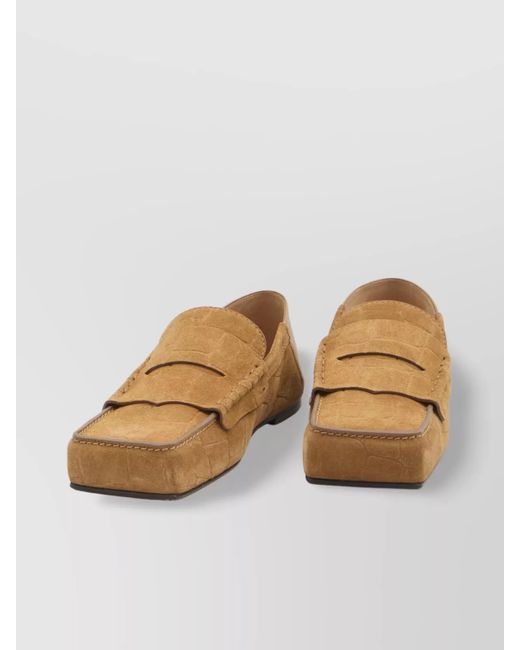 Jacquemus Orange Leather Loafers