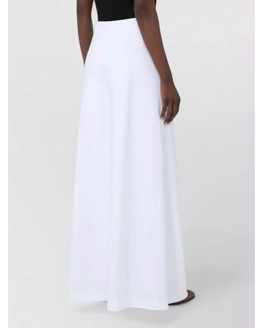 Max Mara White High-Rise Wide-Leg Trousers