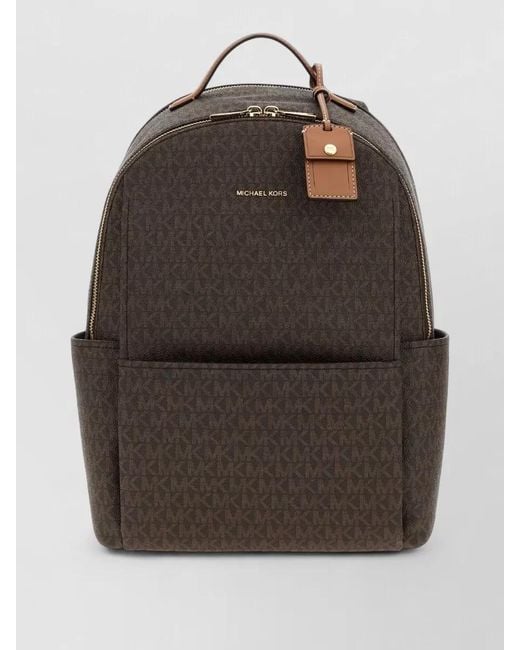 Michael Kors Brown Canvas Sable Backpack Medium Size