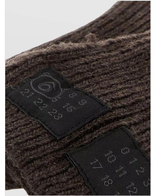 MM6 by Maison Margiela Black Wool Gloves