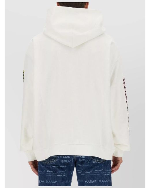 Marni Blue Cotton Regular-Fit Hoodie for men