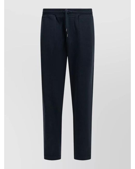 Brunello Cucinelli Blue Cashmere Lounge Pants Back And Side Pockets for men