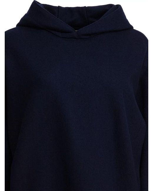 Circolo 1901 Blue Hooded Sweatshirt Long Sleeves Relaxed Fit