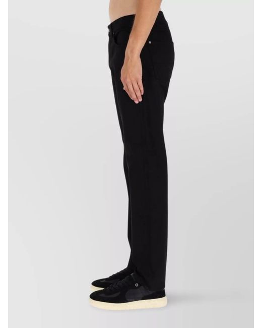 Stone Island Black Denim Regular-Fit Trousers for men