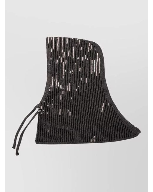 Pinko Black Textured Balaclava