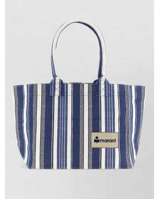 Isabel Marant Blue Yenky Striped Beach Bag