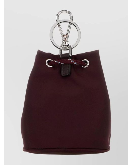 Prada Red Fabric Key Ring for men