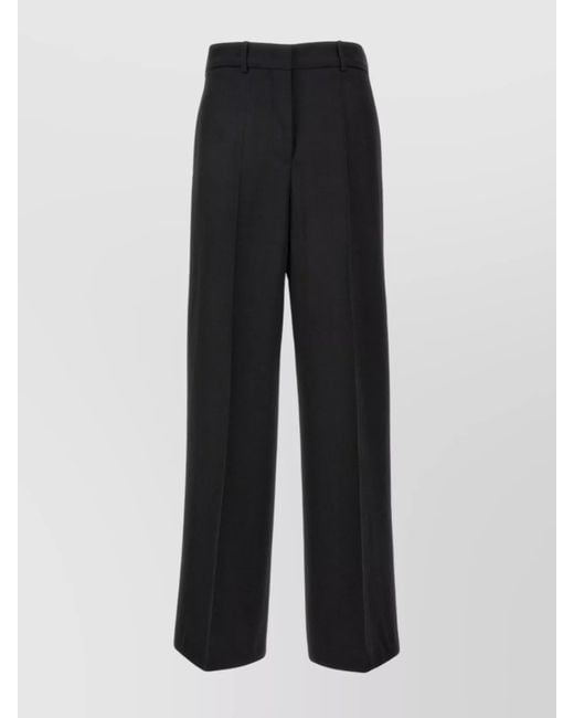 Jil Sander Black Wide-Leg Trousers