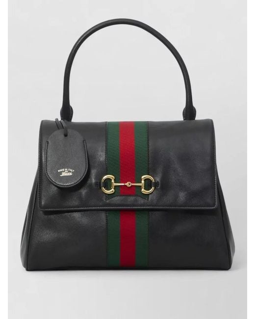 Gucci Black Paparazzo Medium Shoulder Bag Top Handle