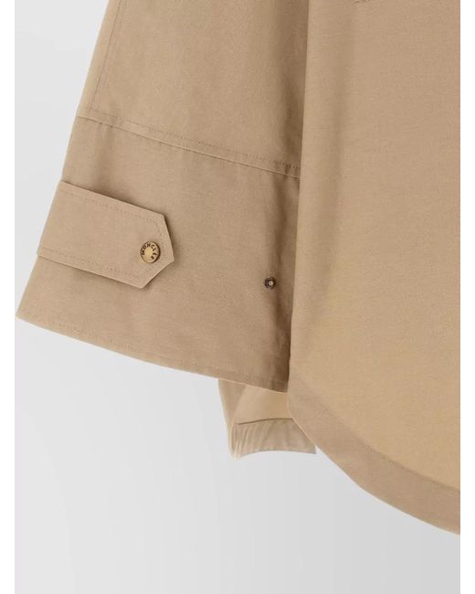 Moncler Natural Brunnera Parka Hood Drawstring Cuffs Pockets