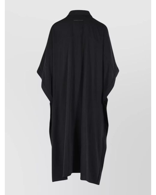 MM6 by Maison Margiela Black Polyester Midi Dress