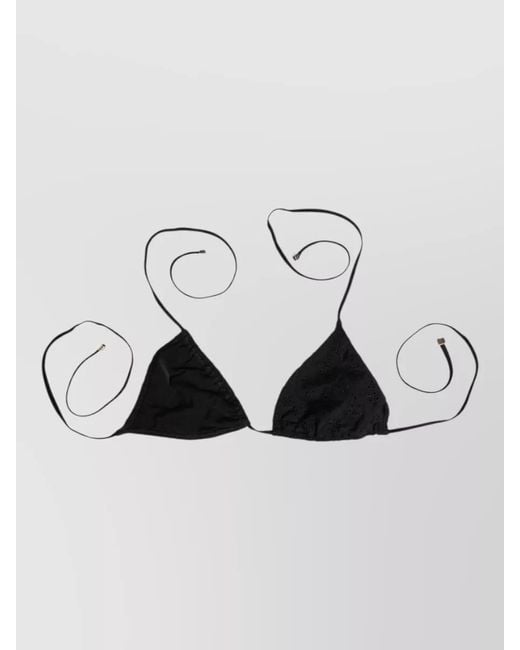 Dolce & Gabbana Metallic Embroidered Triangle Bikini