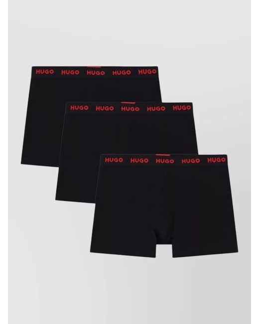 HUGO Black Cotton Briefs for men