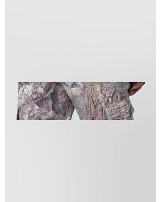 Represent Gray Camouflage Single Breasted Coat for men