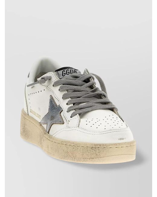 Golden Goose Deluxe Brand Metallic Leather Low-Top Sneakers