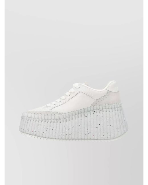 Chloé White Nama Double Sole Sneakers