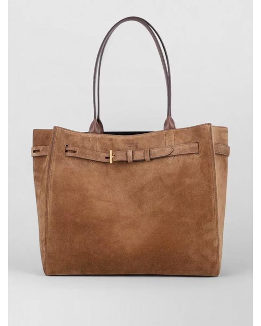 Tom Ford Brown Audrey Medium Leather Tote Bag