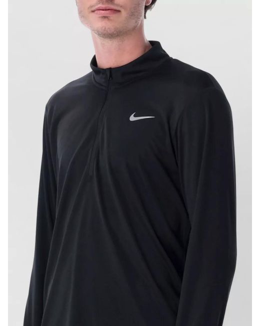 Nike Blue Polyester Relaxed-Fit Half-Zip Running Top for men