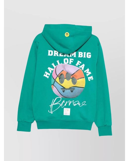 Barrow Green Cotton Hoodie for men