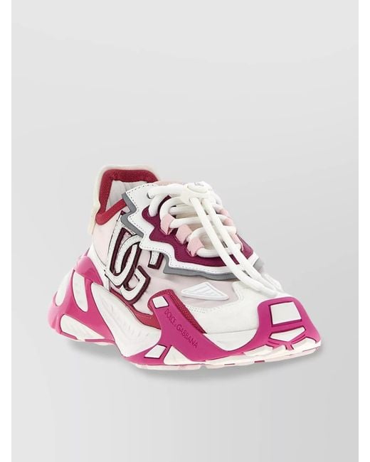 Dolce & Gabbana Pink Day Faster Low-Top Sneakers