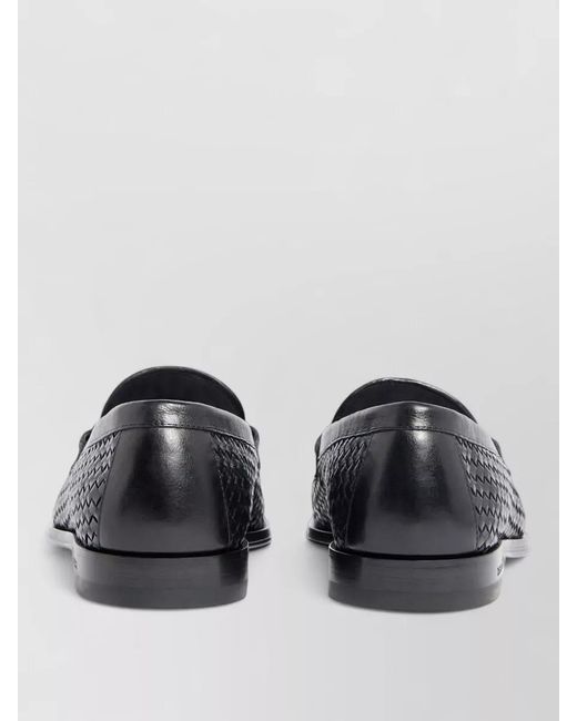 DSquared² Gray Leather Loafers for men