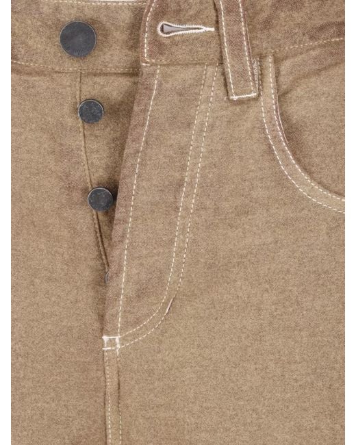 Uma Wang Natural Straight-Leg Denim Trousers