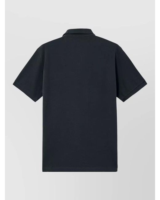 Stone Island Blue Organic Cotton Polo Shirt Short Sleeves for men