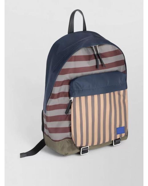 Paul Smith Blue Nylon Backpack for men