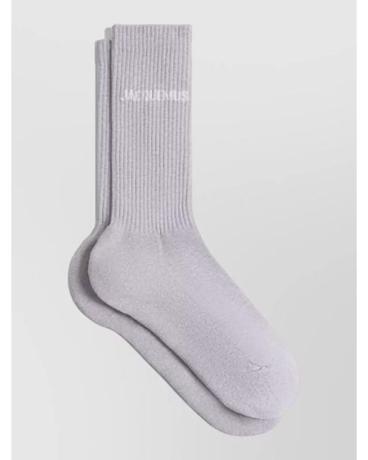 Jacquemus White Logo Socks for men
