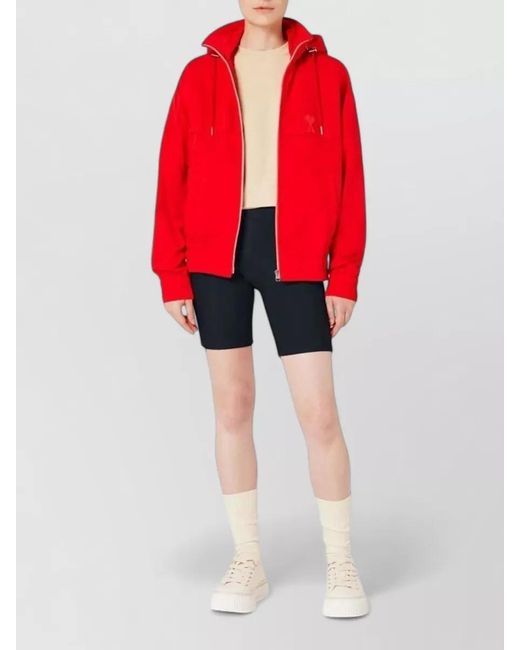 AMI Blue Cotton Shorts Knee Length Tailored Style
