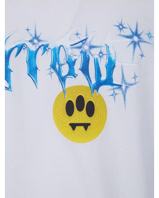 Barrow Blue Jersey T Shirt Crew Neck Graphic for men
