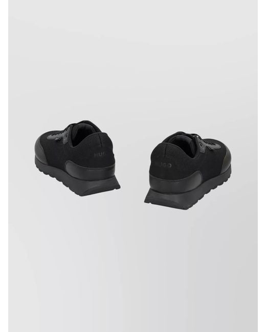 Boss Black Mesh Low-Top Sneakers for men