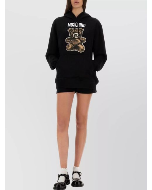 Moschino Black Cotton Hoodie