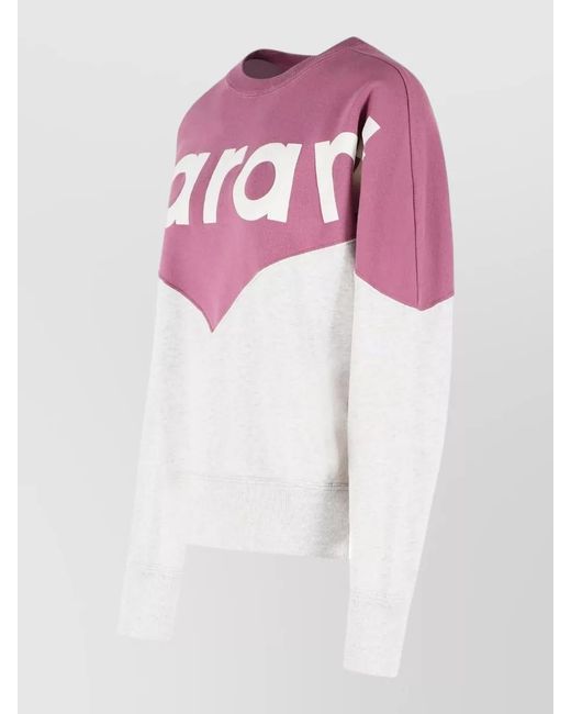 Isabel Marant Pink Cotton Logo-Print Sweatshirt