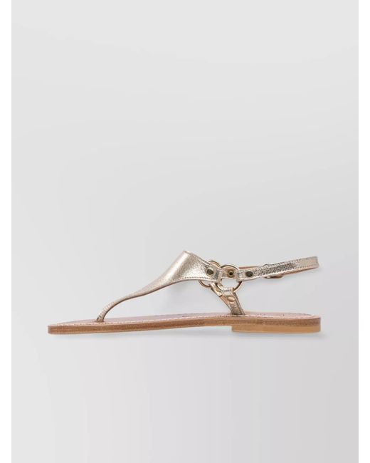 K. Jacques Natural Leather Sandals