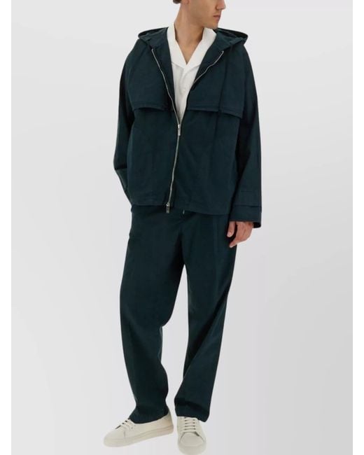 Helmut Lang Blue Cotton Cargo Trousers for men