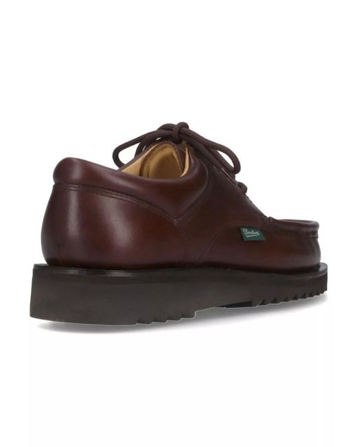 Paraboot Brown Leather Brogues Round Toe for men
