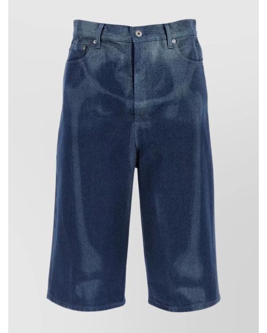 Off-White c/o Virgil Abloh Blue Denim Straight-Leg Bermuda Shorts for men