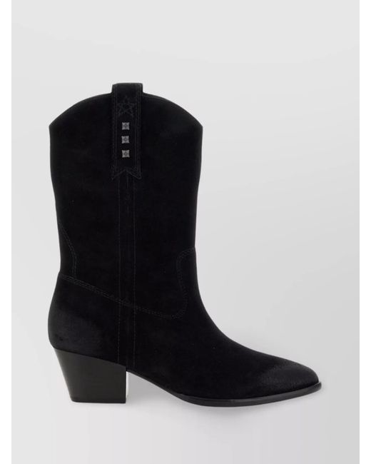 Ash Black Leather Boots