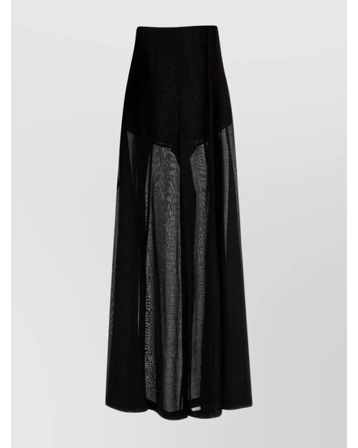 Philosophy Black Virgin Wool Wide-Leg Pants