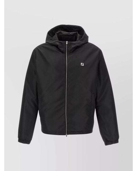 Fendi Black Hooded Jacket for men