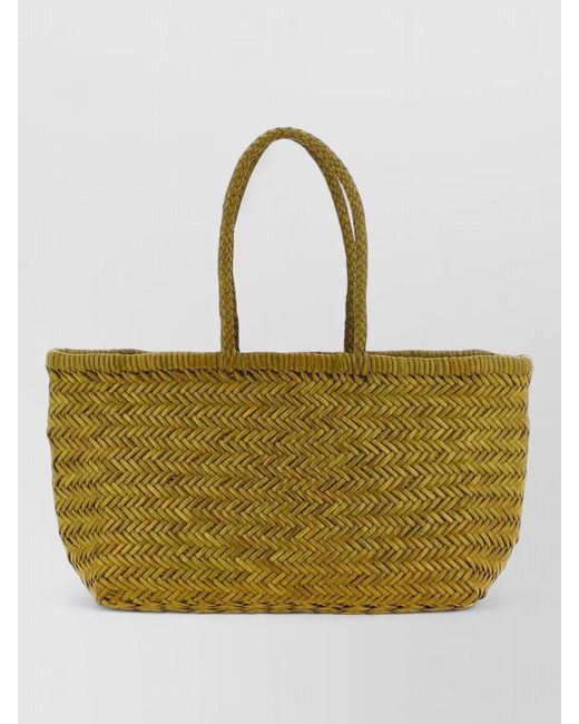 Dragon Diffusion Multicolor Bamboo Triple Jump Big Leather Tote Bag