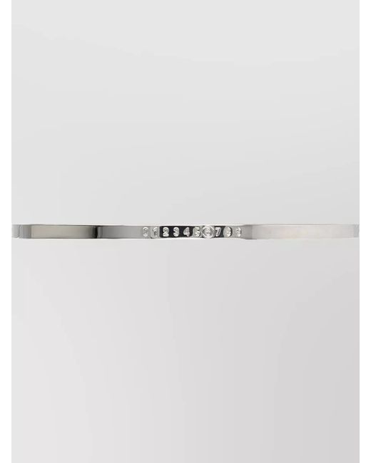 MM6 by Maison Margiela White Minimal Logo Cuff Bracelet