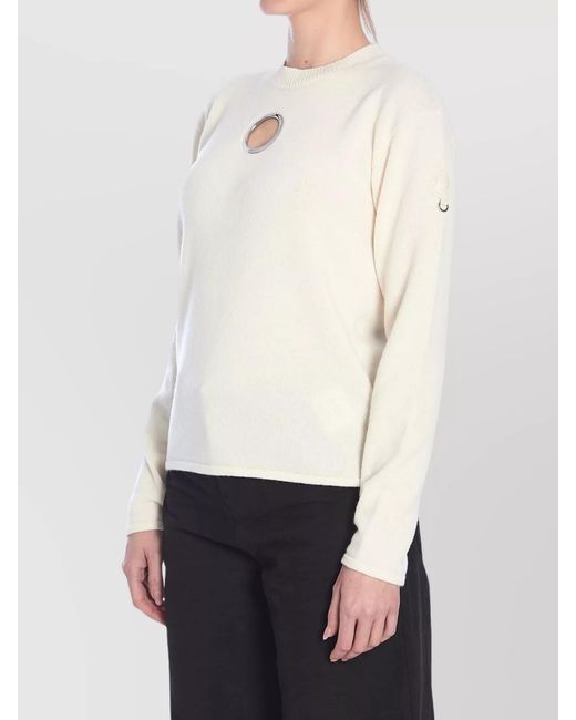 Moncler White Cashmere Wool Jumper