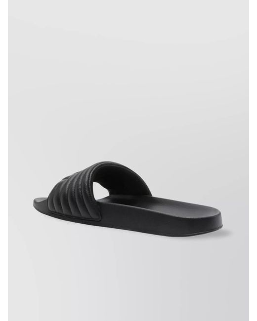 Tom Ford Gray Quilted Almond Toe Leather Slippers for men