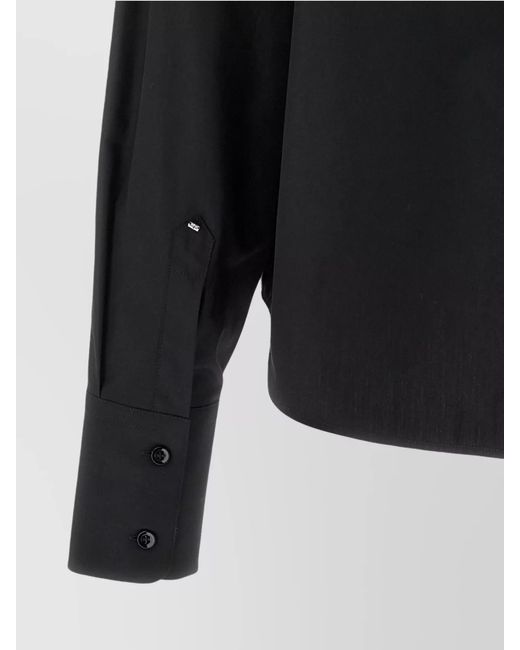 Sportmax Black Cotton Poplin Shirt